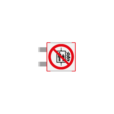 Segnal. all. Metal prof. ROSSO bifacciale Vietato Uso Ascensore ISO 7010