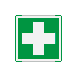 Segnal. all. Metal mono profilo VERDE Pronto Soccorso EN ISO 7010 E003