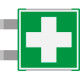 Segnal. all. Metal prof. VERDE bifacciale Pronto Soccorso EN ISO 7010